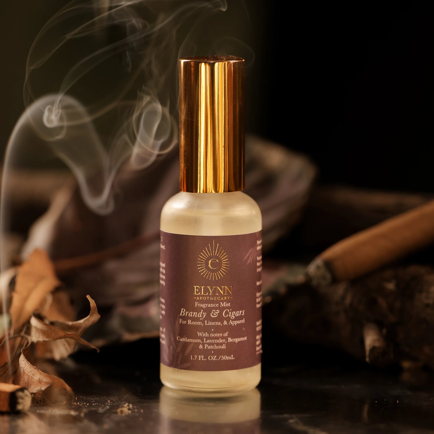 Fragrance Mist for Room, Linen, and Apparel - Brandy and Cigars